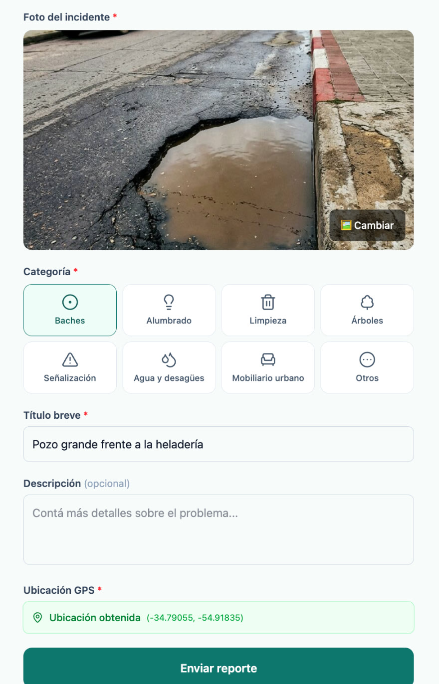 Formulario real del vecino